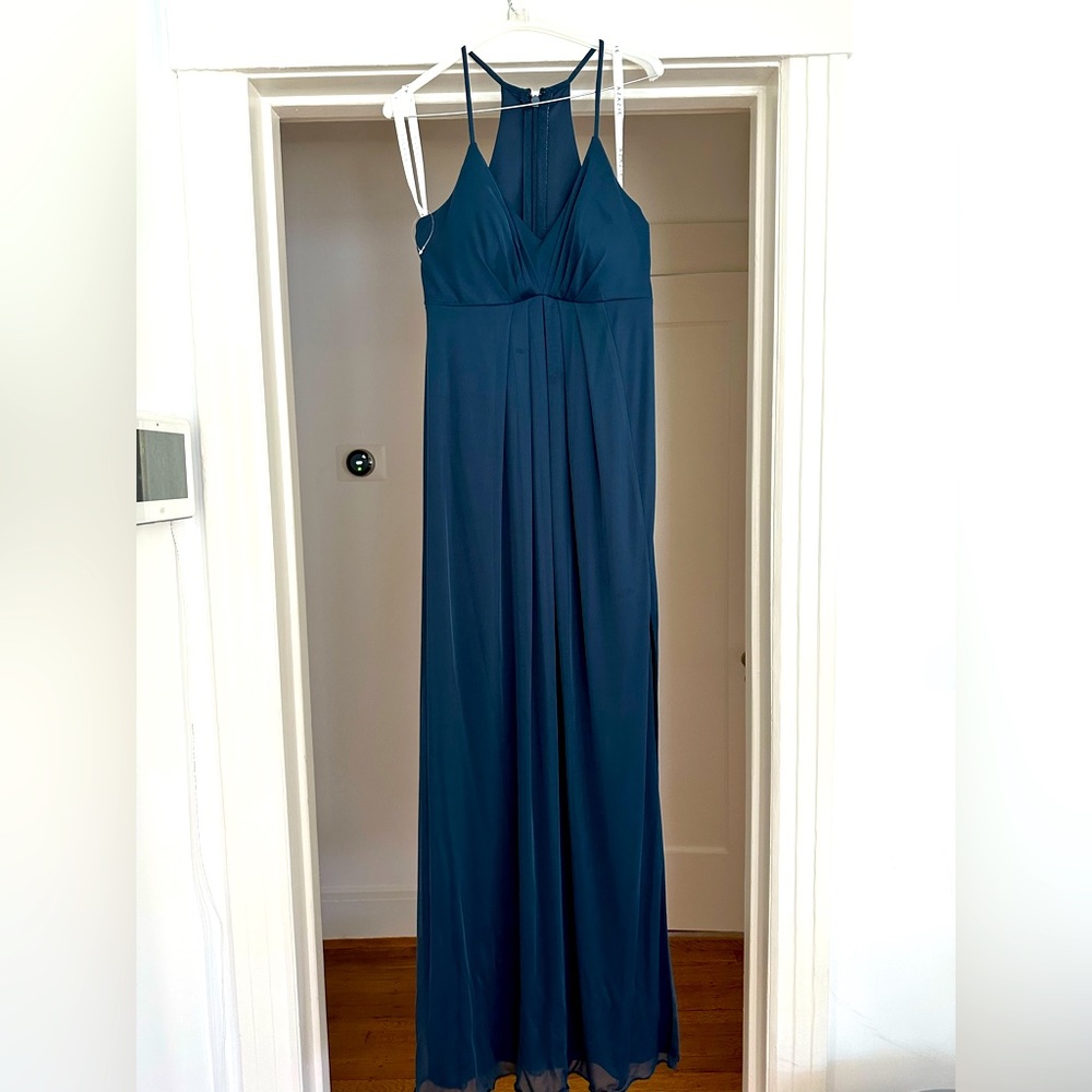 Azazie Annabelle maternity bridesmaid dress in dark navy
